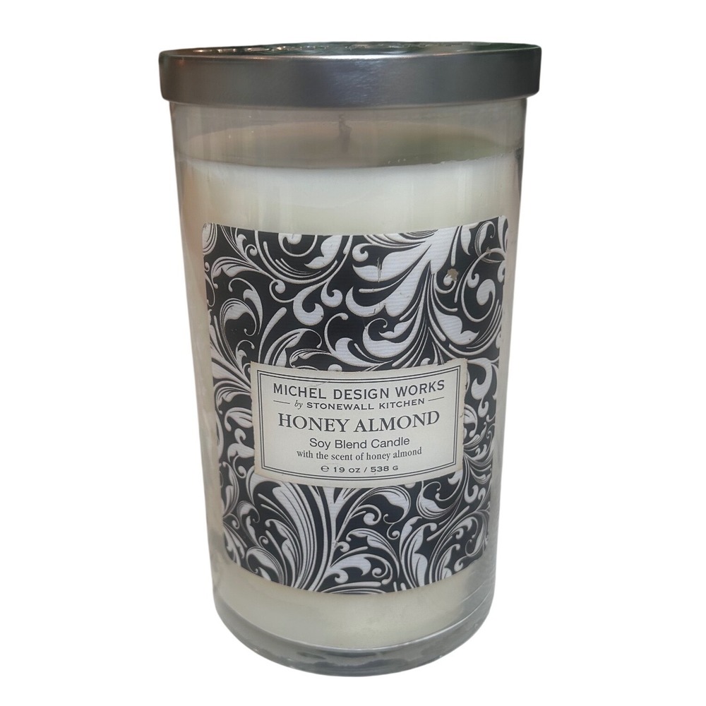 Michel Design Works Honey Almond Soy Blend 2-Wick Tumbler Candle 19oz with Lid
